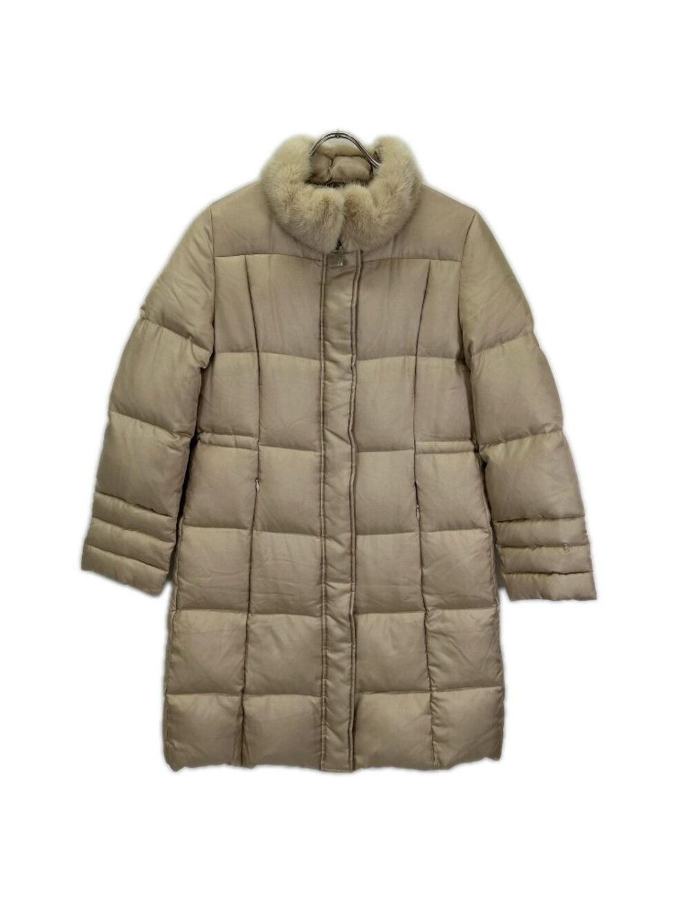 Max Mara Beige Mink Color Silk Coat 36